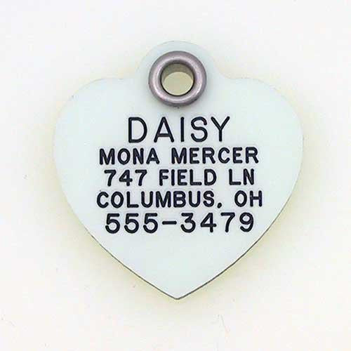 Glow-in-The-Dark-Tag - Heart, - Lucky Pet